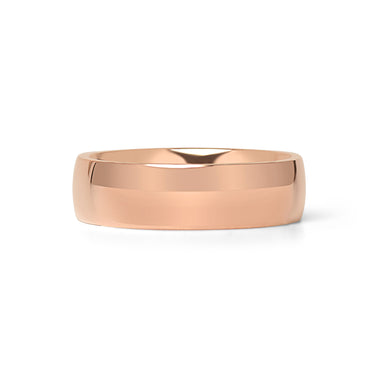 Wholesale Polished Rose Gold Rounded Stainless Steel Blank Ring