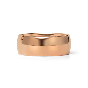 Wholesale Polished Rose Gold Rounded Stainless Steel Blank Ring