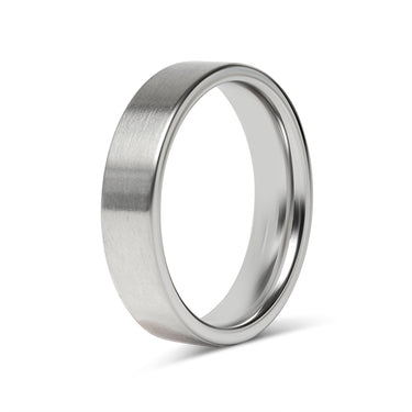 Brushed Flat Stainless Steel Ring 5mm 10mm Comfort fit stamping and engraving