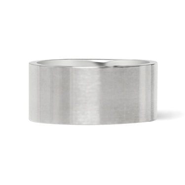 Brushed Flat Stainless Steel Ring 5mm 10mm Comfort fit stamping and engraving