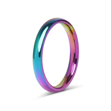 Rainbow Stainless Steel Blank Ring