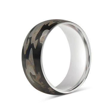 Camouflage Stainless Steel Blank Ring 3mm 6mm 8mm