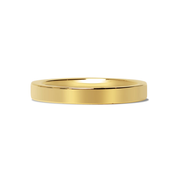 Flat Gold Stainless Steel Blank Ring