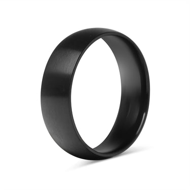 Wholesale Blank Stamping Black Matte Stainless Steel Ring Tarnish and rust-proof
