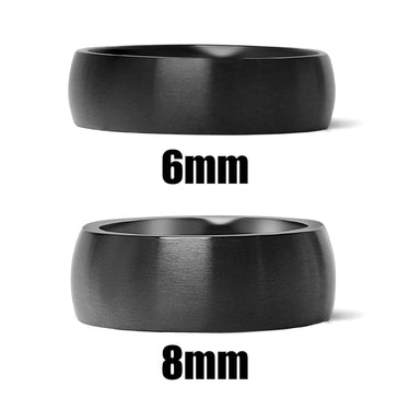 Wholesale Blank Stamping Black Matte Stainless Steel Ring Tarnish and rust-proof