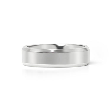 Wholesale Polished Beveled Edge Stainless Steel Ring