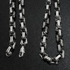 Stainless Steel And Black Byzantine Chain Necklace / CHN8505
