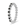 Stainless Steel PVD Coated Beaded CZ Stacking Ring / CSR0006