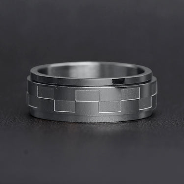 Highly Polished Stainless Steel Spinner Ring Lifestyle
