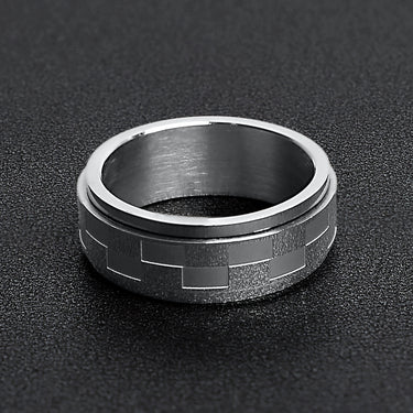 Highly Polished Stainless Steel Spinner Ring Lifestyle