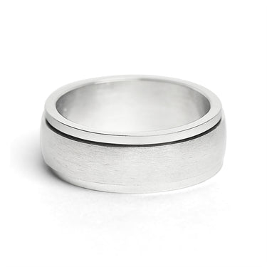 Brushed Stainless Steel Spinner Ring