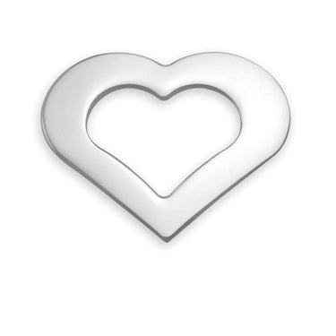 Blank Cutout Heart Stainless Steel Pendant