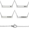 Wholesale Polished Stainless Steel Stampable Birthstone Bar Necklace custom engraved jewelry Tarnish and rust-proof