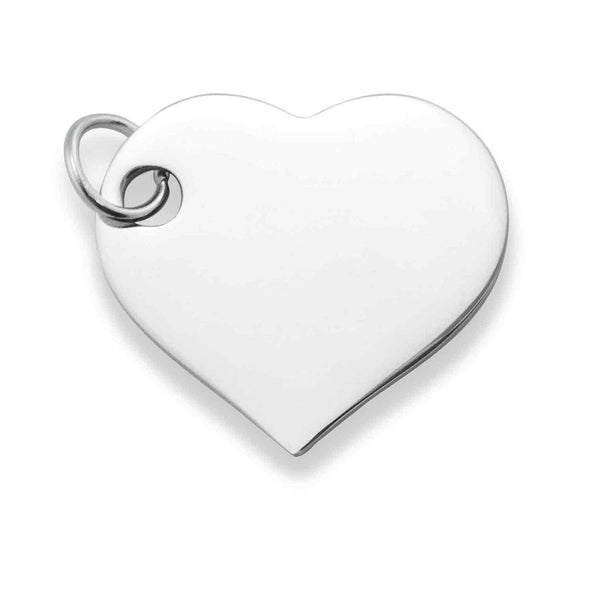 Polished Stainless Steel Heart Pendant