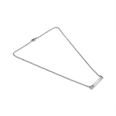 Moon Cutout Horizontal Stainless Steel Bar Necklace