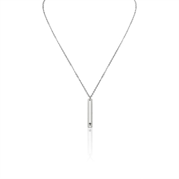 Polished Stainless Steel Stampable Birthstone Necklace