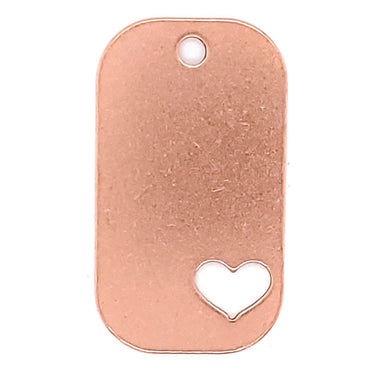 Copper blank heart cutout dog tag pendant.-cleaning copper jewelry- copper jewelry making- copper jewelry wire- mens copper jewelry- copper jewelry near me- does copper jewelry tarnish- jtv copper jewelry- copper as jewelry- handmade copper jewelry- jewelry copper wire- renoir copper jewelry