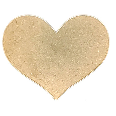 Brass blank heart pendant.