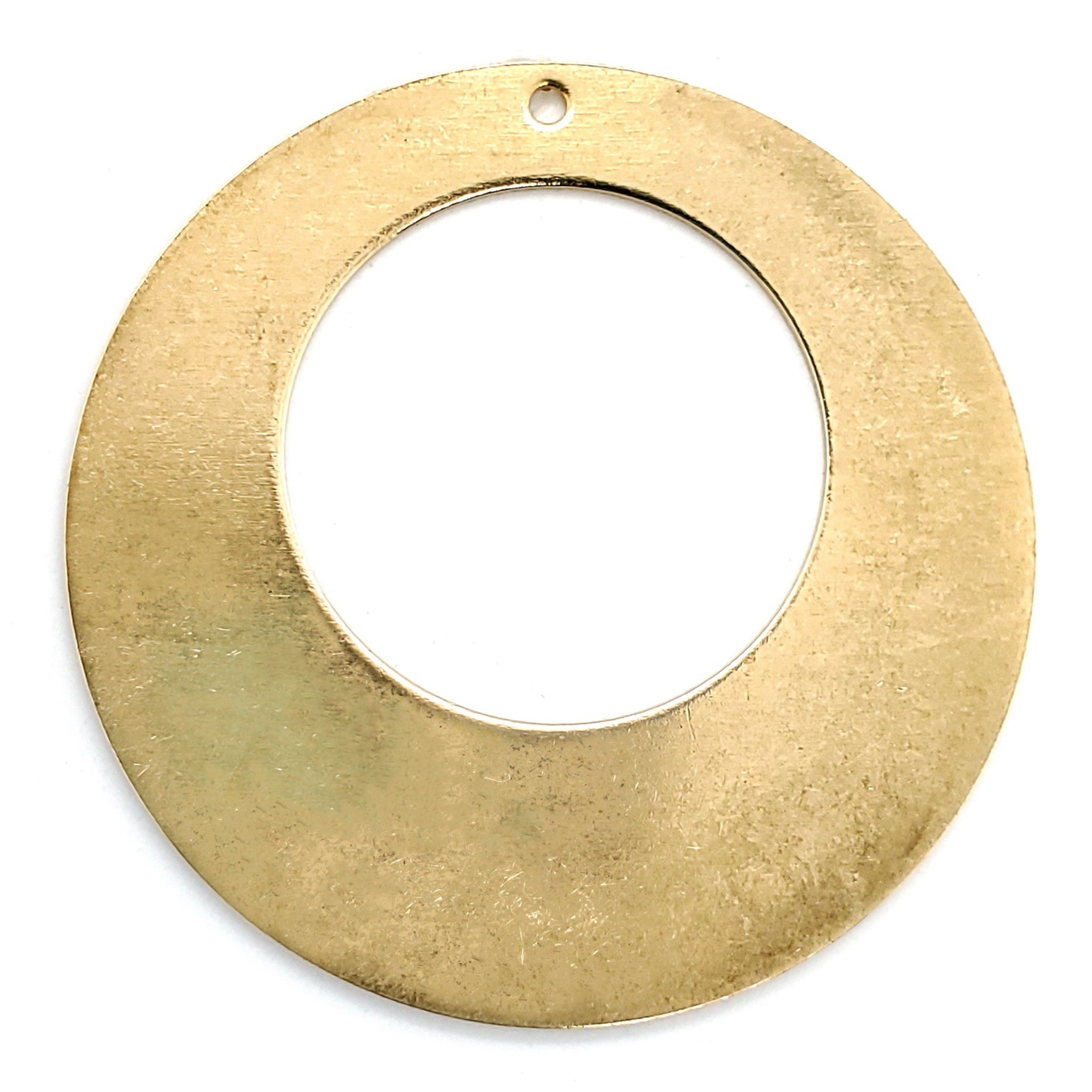 Brass Blank Offset Washer Pendant With Hole / SBB0222-is brass jewelry good- kendra scott large antique brass jewelry box- cleaning brass jewelry- brass ring jewelry how to keep brass jewelry from tarnishing