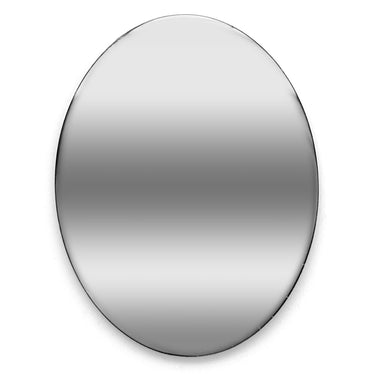 Stainless steel blank oval pendant mirrored finish side.