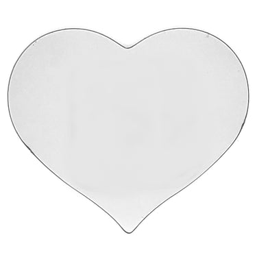 Stainless steel blank heart pendant mirrored finished side.