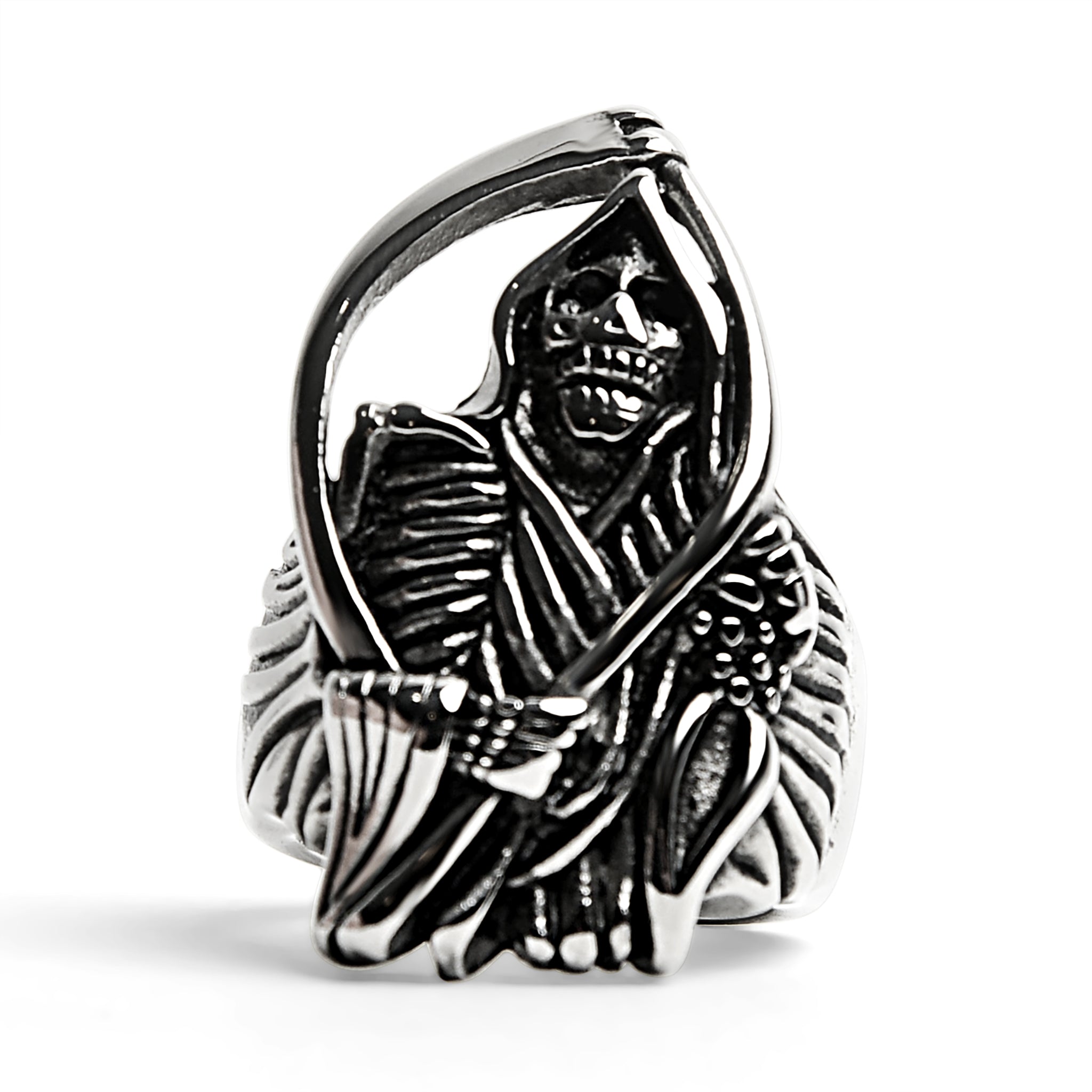 Stainless Steel Grim Reaper Ring / SCR4068