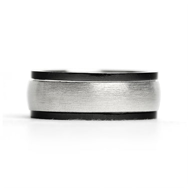 Polished Stainless Steel Black Trim Spinner Center Ring