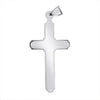 Sterling silver crucifix pendant, back view.