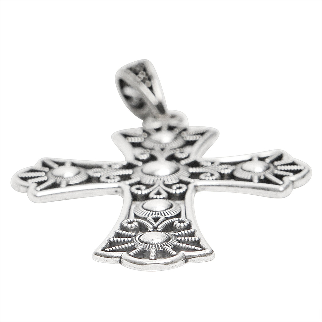 Sterling Silver Detailed Cross Pendant / SSP0094