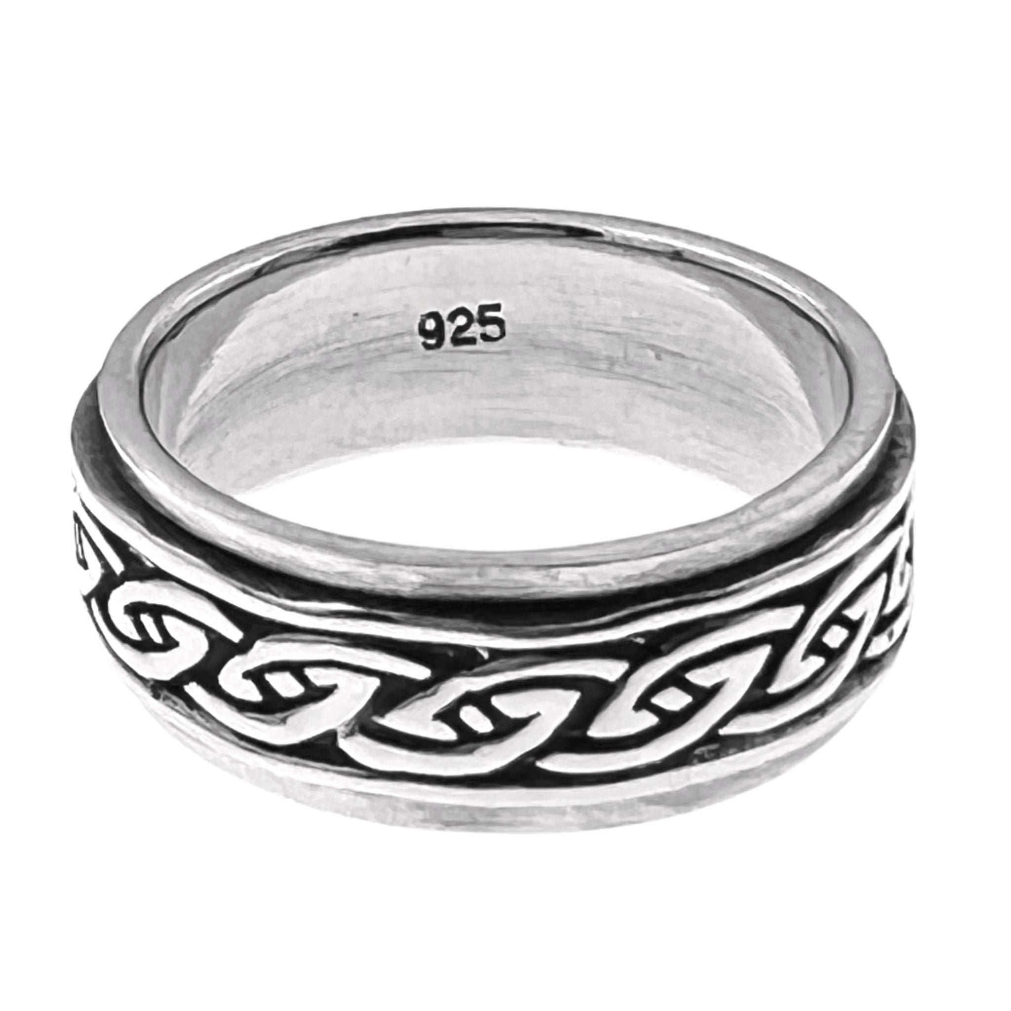 Sterling Silver Celtic Knot Spinner Ring / SSR0033