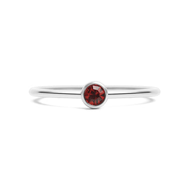 Stainless Steel Birthstone Stacking Ring