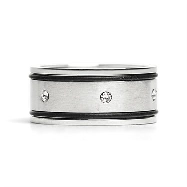 CZ Stones With Rubber Accents Ring