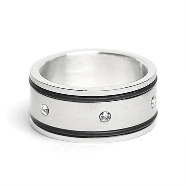 CZ Stones With Rubber Accents Ring