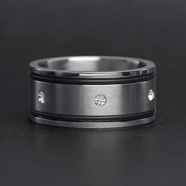 CZ Stones With Rubber Accents Ring Lifestyle