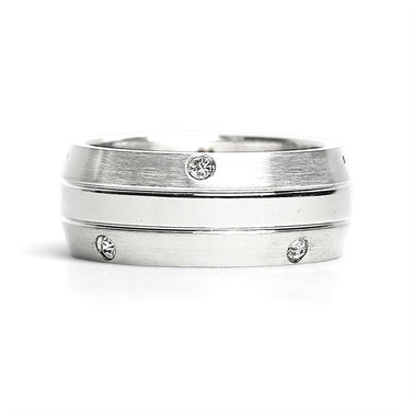 CZ Stones With Highly Polished Stainless Steel Ring