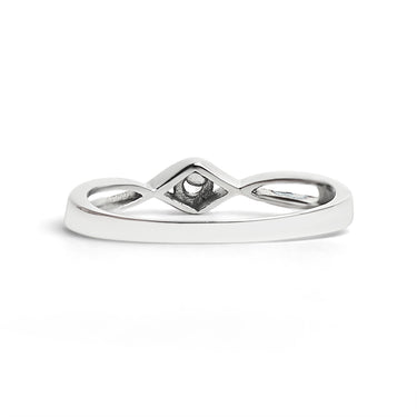 Polished Stainless Steel CZ Ring Background