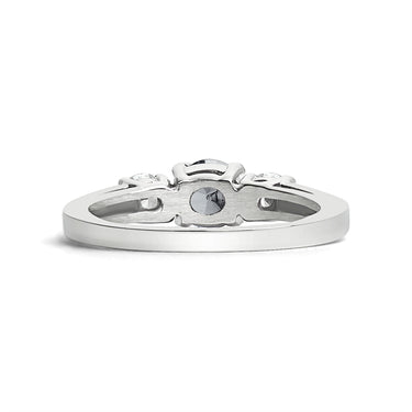 CZ Accent Stones Polished Birthstone Ring Back