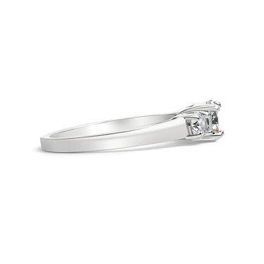 CZ Accent Stones Polished Birthstone Ring Side