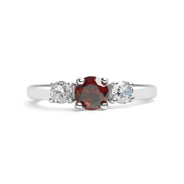 CZ Accent Stones Polished Birthstone Ring January