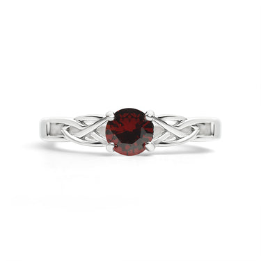 Stainless Steel CZ Stone Celtic Ring January
