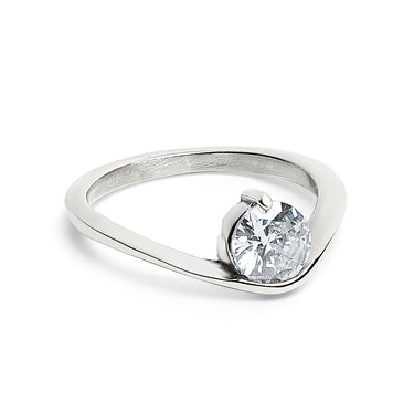 Stainless Steel CZ Ring