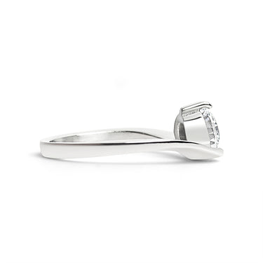 Stainless Steel CZ Ring Side