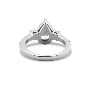 CZ Center With CZ Accents Stainless Steel Ring Back