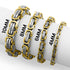 Stainless Steel 18K And Gold PVD Coated Byzantine Chain Bracelet / BRJ9091