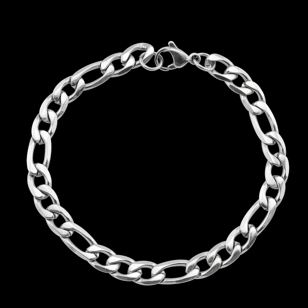 Trendy figaro triple mesh stainless steel women's bracelet