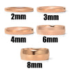Rose Gold Rounded Stainless Steel Blank Ring / CFR7008