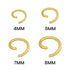 Stainless Steel 18K Gold PVD Coated Saw Cut Jump Rings 100 Pack / ENC0002