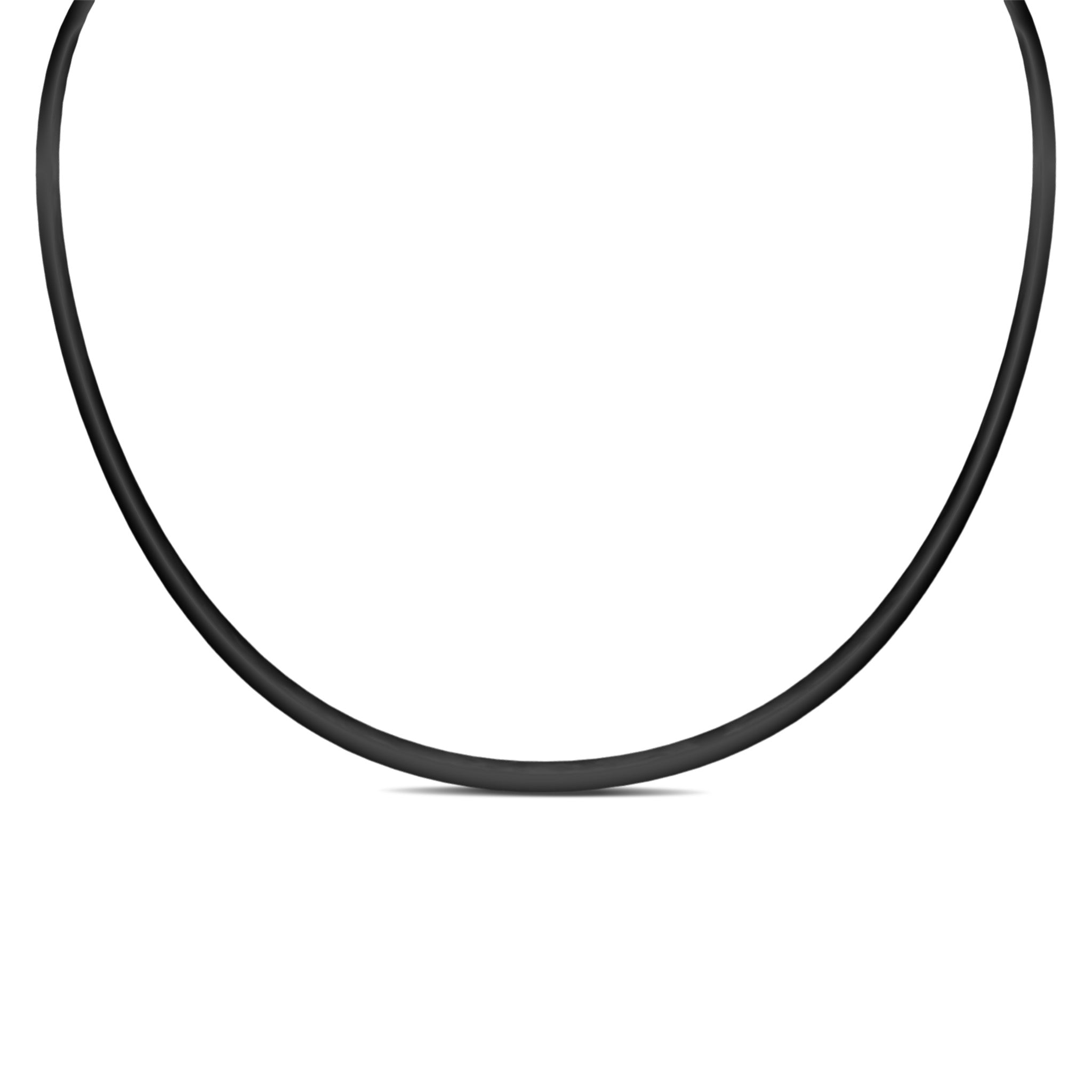Black Cord Necklace With Stainless Steel Twist Open Clasp / CHJ0113