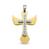 18K PVD Coated Gold CZ Cross Stainless Steel Pendant / PDC0006