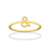 18k Gold PVD Coated Stainless Steel Symbol Stacking Rings / ZRJ9023